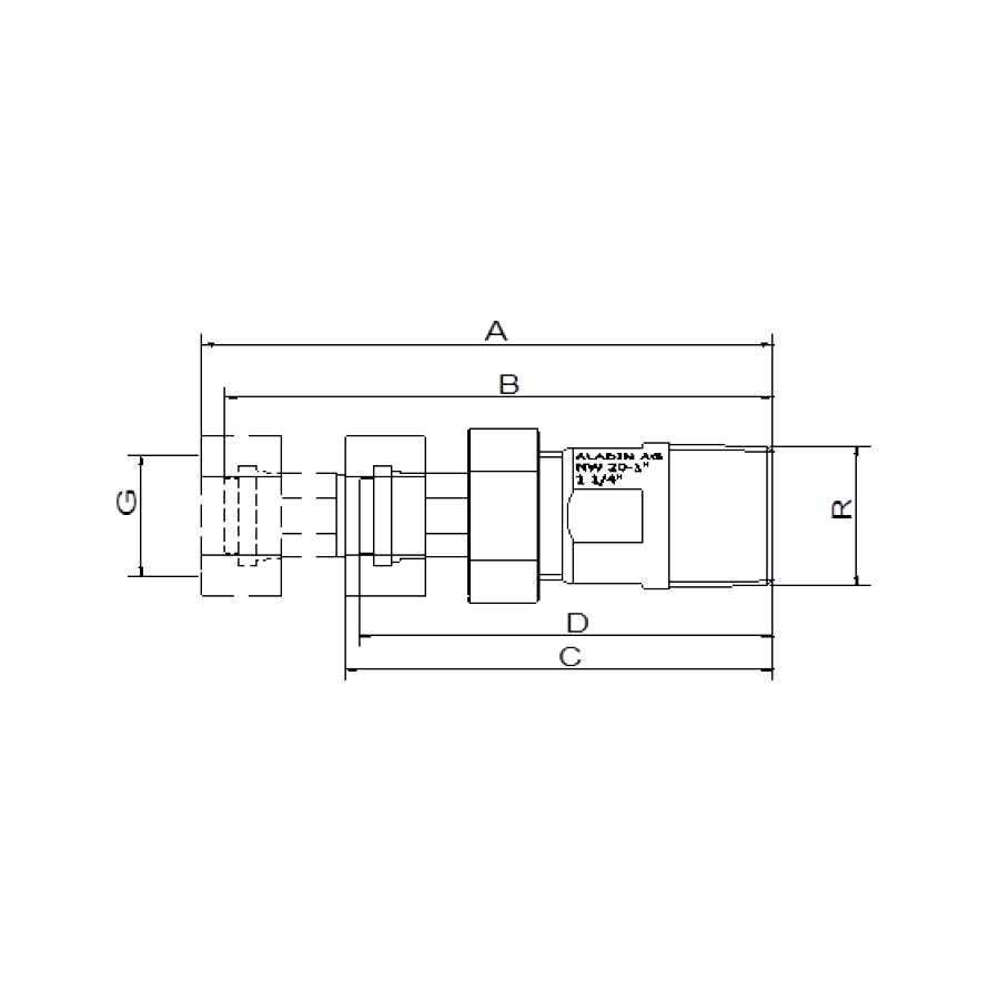 SET AUSGLEICHSVERSCHRAUBUNGEN UND RACCORD WZ 25 / 1"