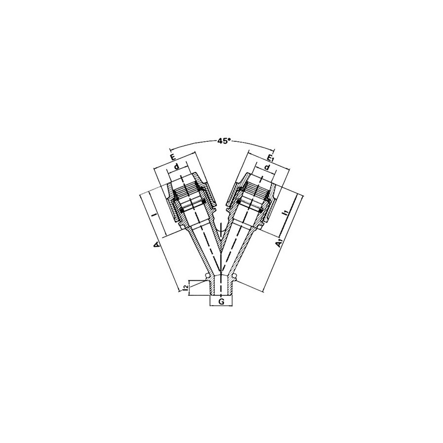 RACCORD Y  16X16X3/4"