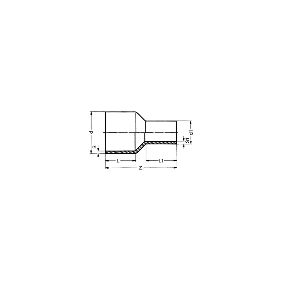 REDUCTION 250X225 MM PE100 PN16