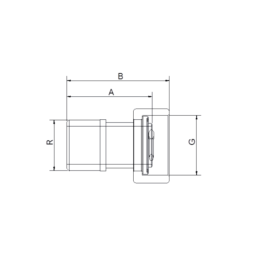 RACCORD COMPTEUR D`EAU 11/4X1" SANS BORD