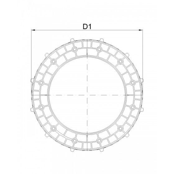 SPM EVO BAGUE DE SERRAGE DN 300 NON PERFORÉE