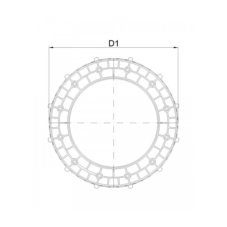 SPM EVO BAGUE DE SERRAGE DN 300 NON PERFORÉE