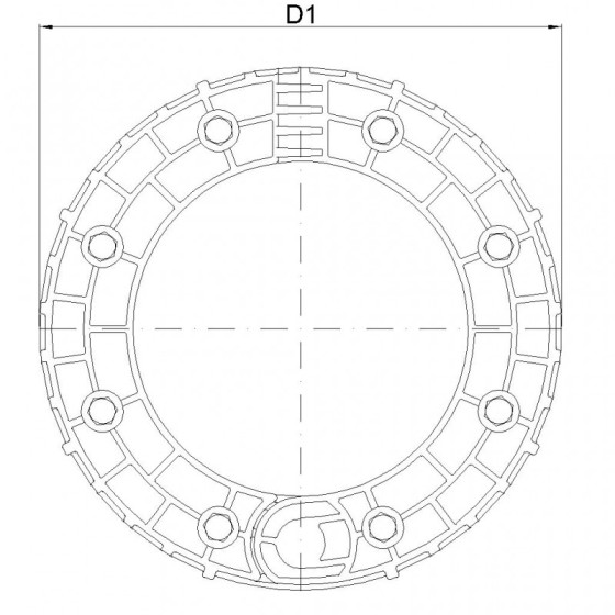 SPM EVO BAGUE DE SERRAGE DN 200 NON PERFORÉE