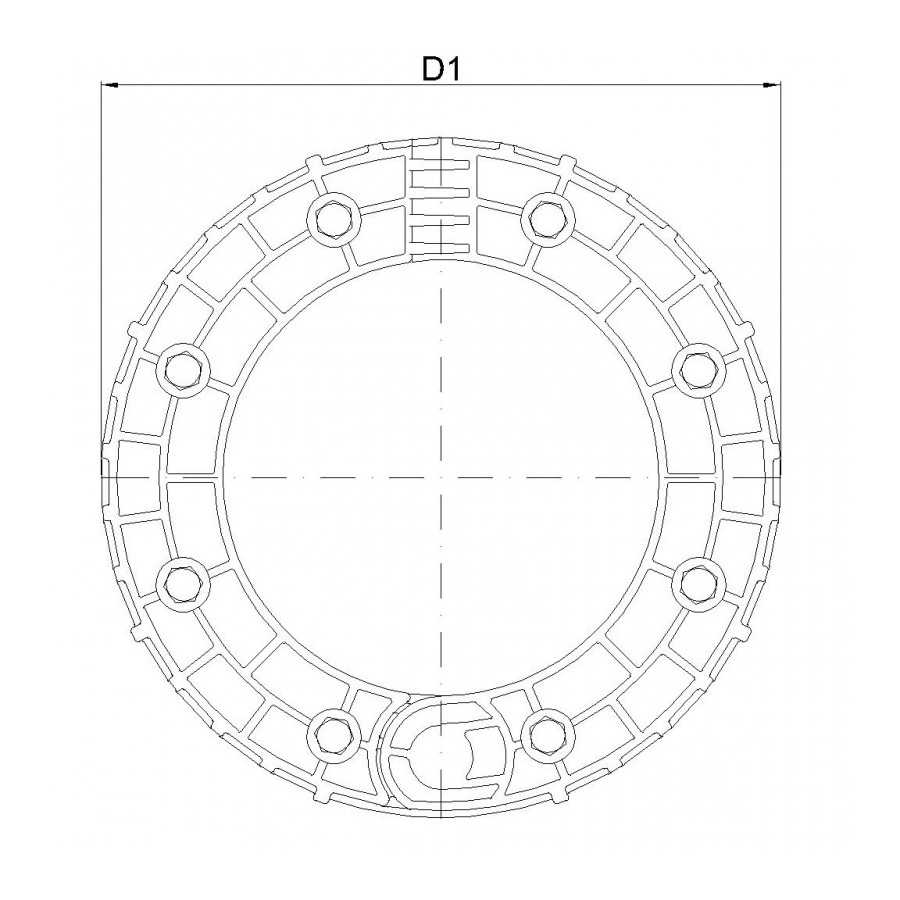 SPM EVO BAGUE DE SERRAGE DN 200 NON PERFORÉE