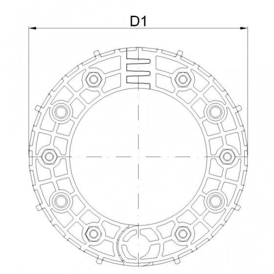 SPM EVO BAGUE DE SERRAGE DN 150 NON PERFORÉE