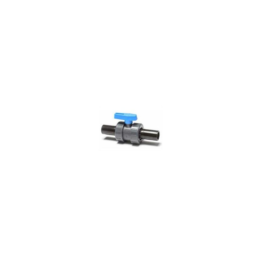 ROBINET A BILLE PVC AVEC EMBOUT EN PE 25 MM