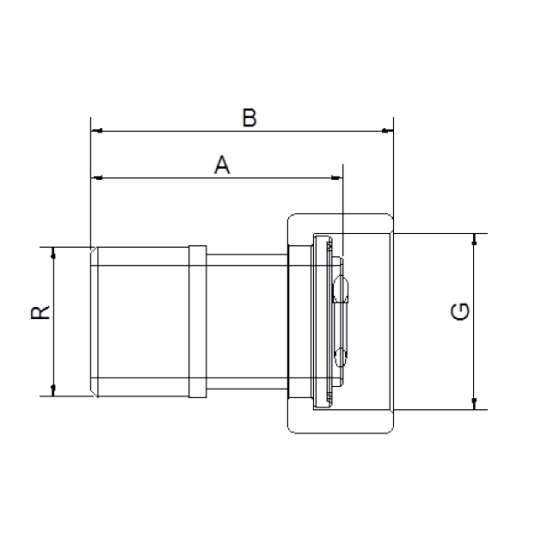 RACCORD COMPTEUR D`EAU 11/4X1" SANS BORD