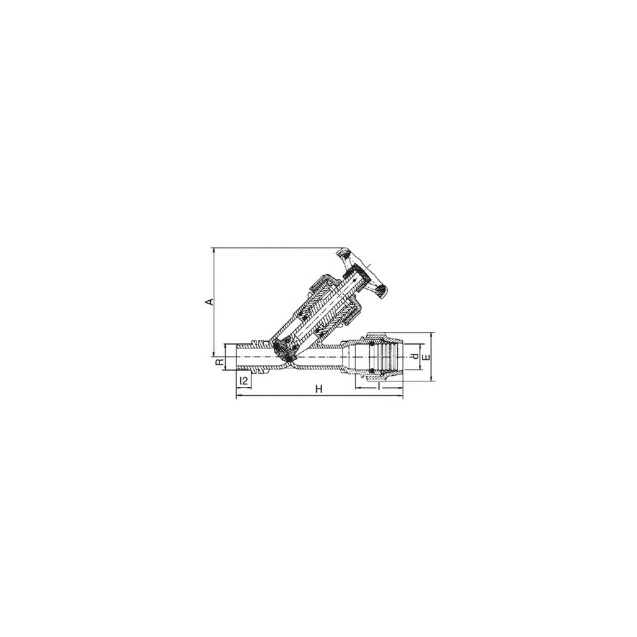 ROBINET EN PP AVEC RACCORD 63X2"