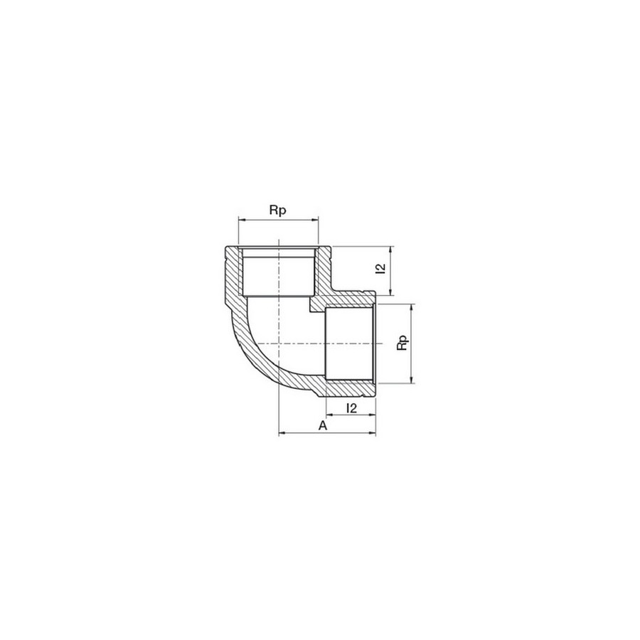 WINKEL 90° IG PP 2"