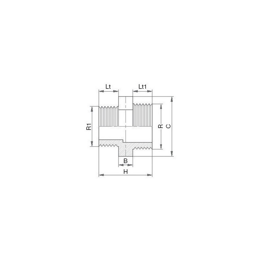 DOPPELNIPPEL REDUZIERT 3/4"X1/2"