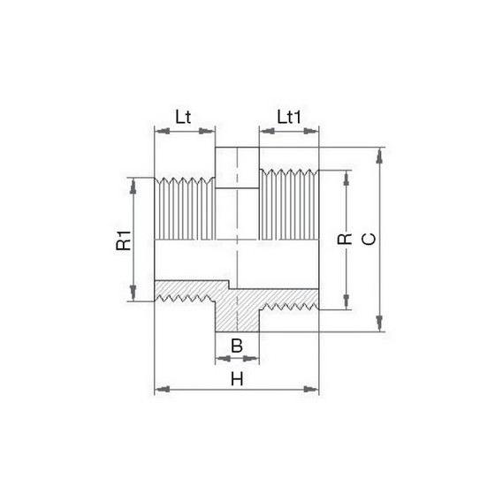MAMELON DOUBLE RÉDUIT 1"X3/4"