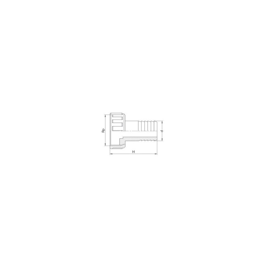 DOUILLE AVEC ECROU 40X2"