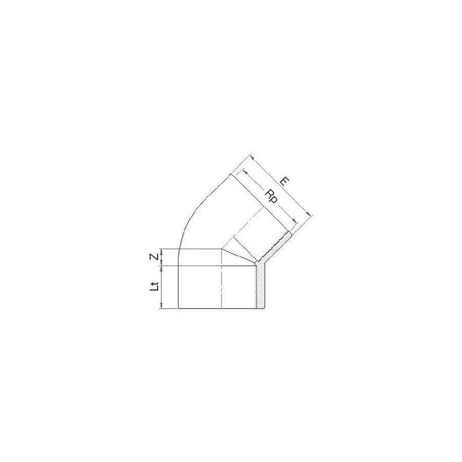 COUDE A 45°  11/2"