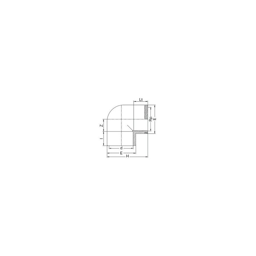COUDE 90° RENF. 63X2"