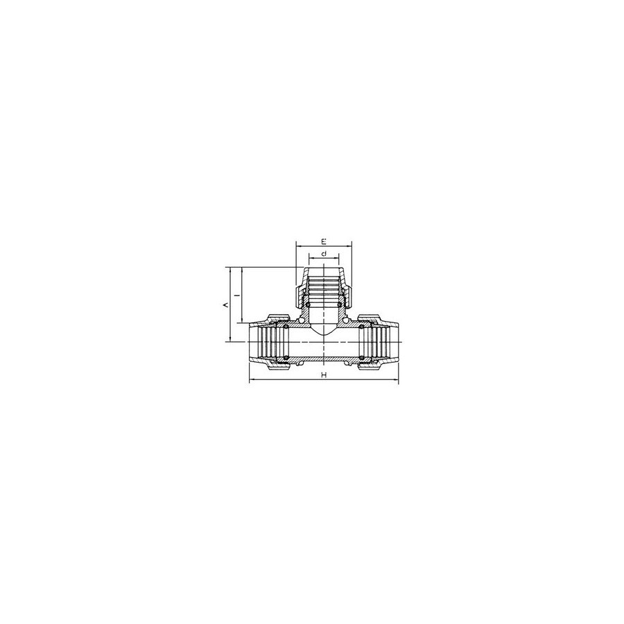 TE DE REPARATION COULISSANT A 90° 50X50X50