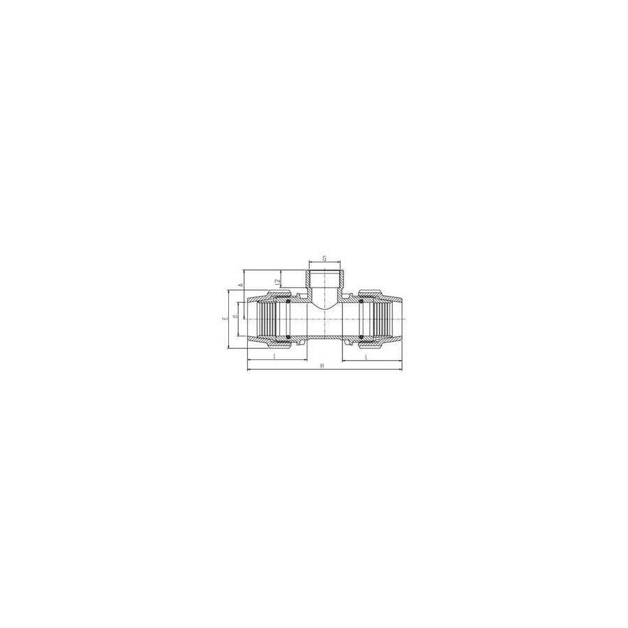 TE A 90° TARAUDE DE REPARATION COULISSANT 63X11/4"X63
