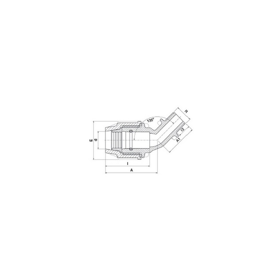 COUDE A 45° FILETE 20X3/4"
