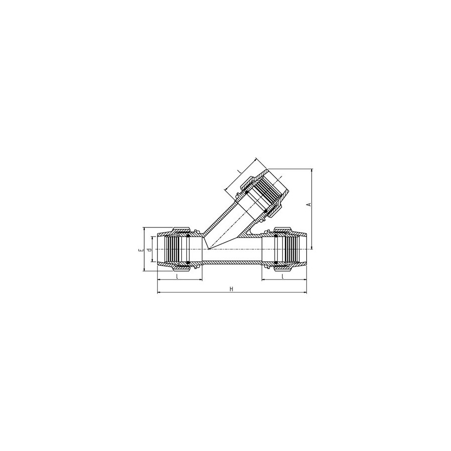 T-STÜCK 45° 63X63X63
