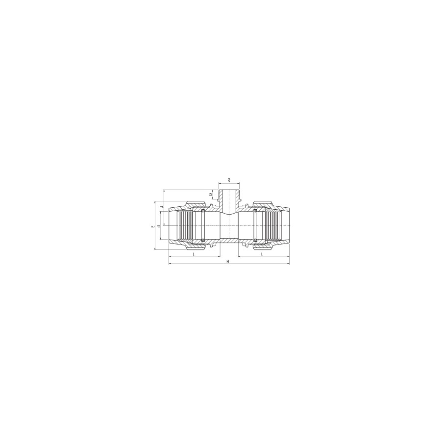 TE A 90° FILETE 40X11/4"X40