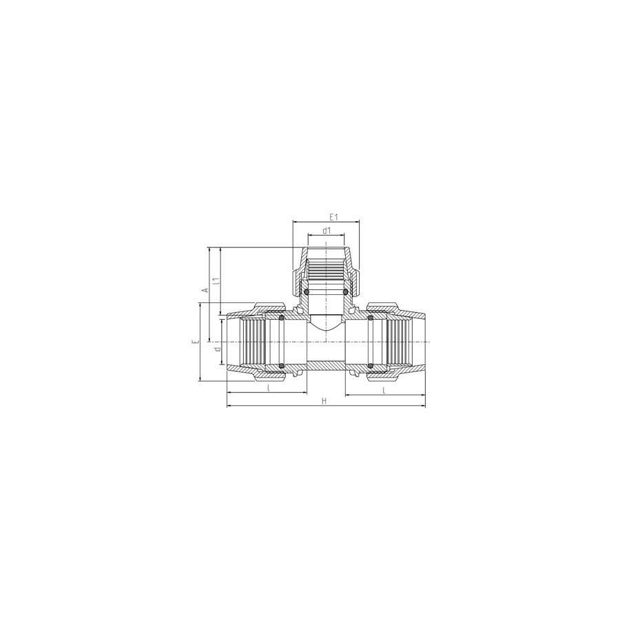 TE A 90° REDUIT 75X63X75