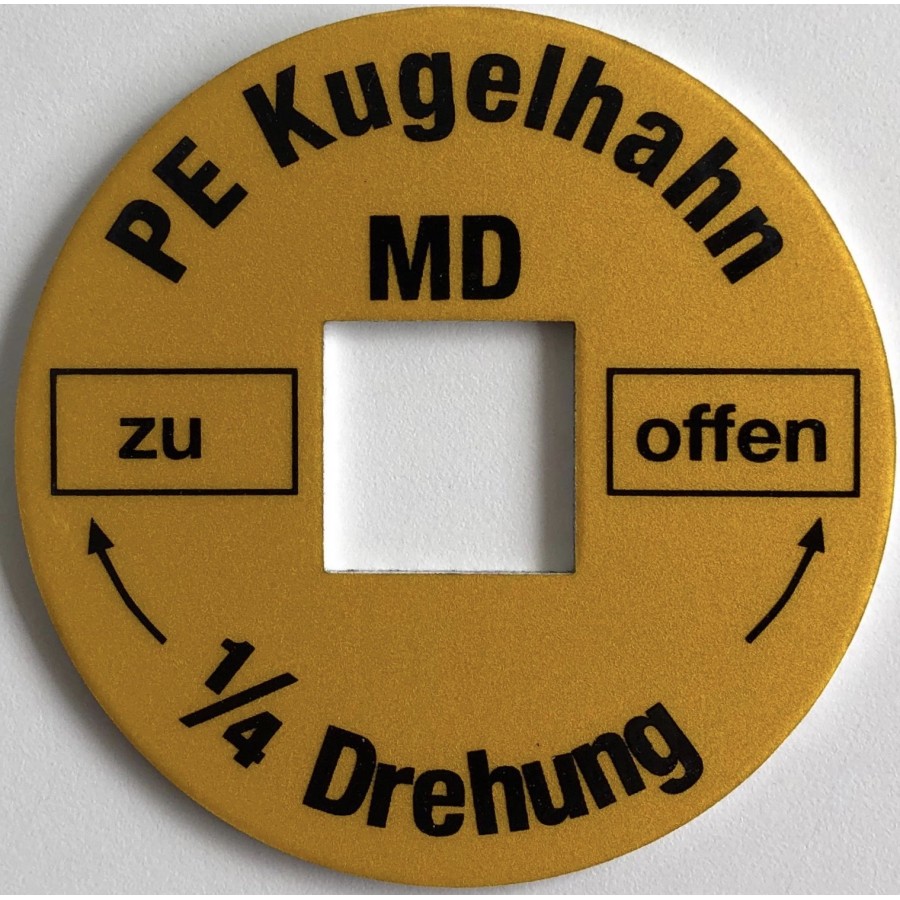 PLAQUETTE JAUNE ALU ALLEMAND MD