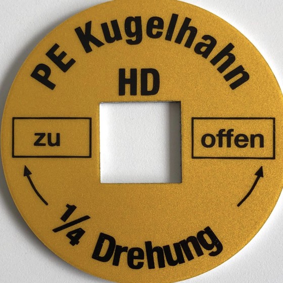 PLAQUETTE JAUNE ALU ALLEMAND HD