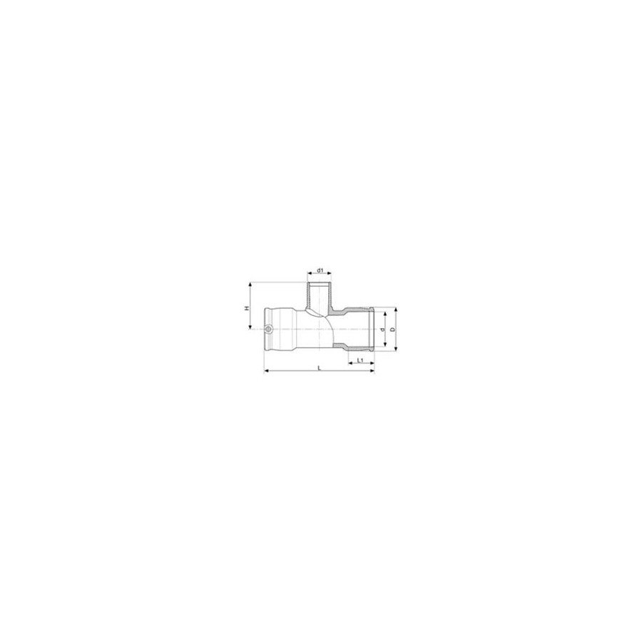 TE A 90° REDUIT 225X200X225 MM PE 100