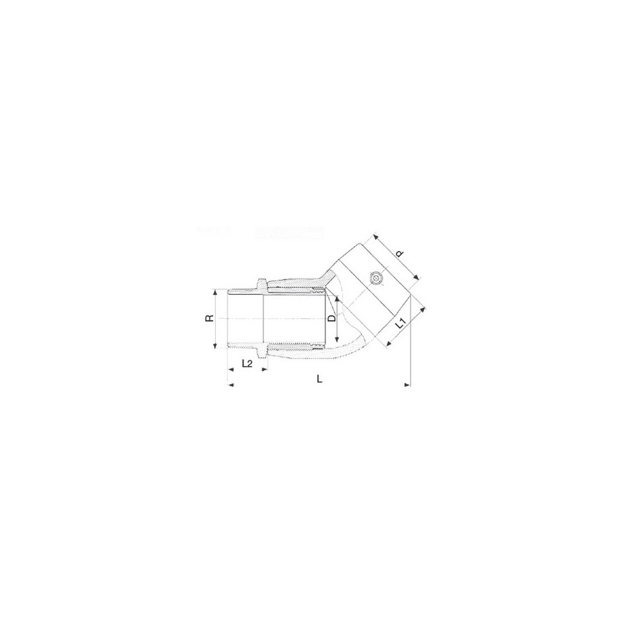 COUDE 45° FILETE MALE PE/LA 63X11/2" PE 100
