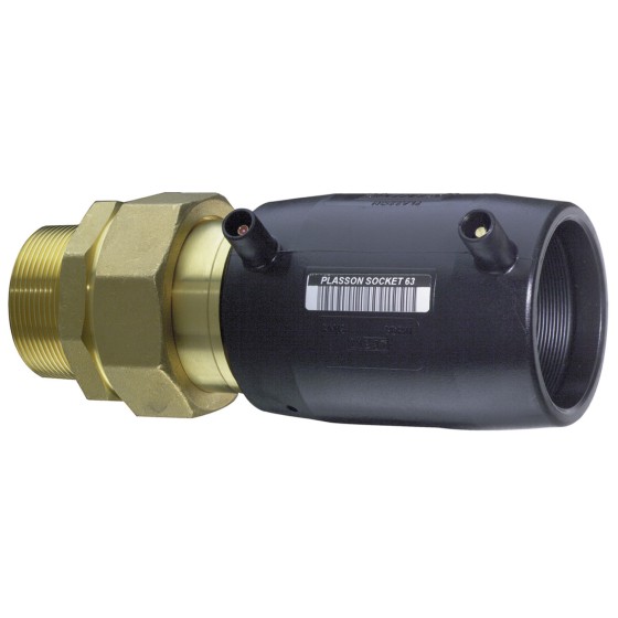 MANCHON LAITON, MALE 50X11/2" PE 100