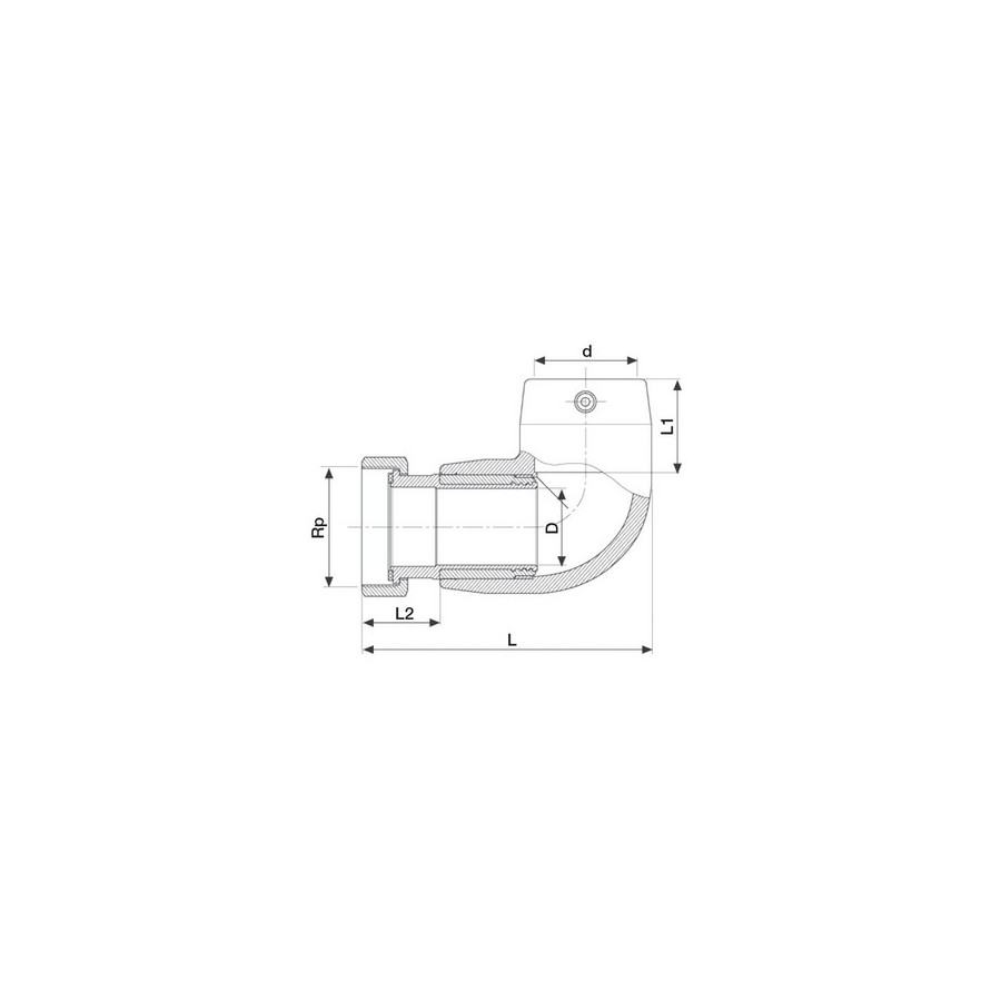 COUDE 90° FEMELLE PE/LA 40X11/2"  PE 100