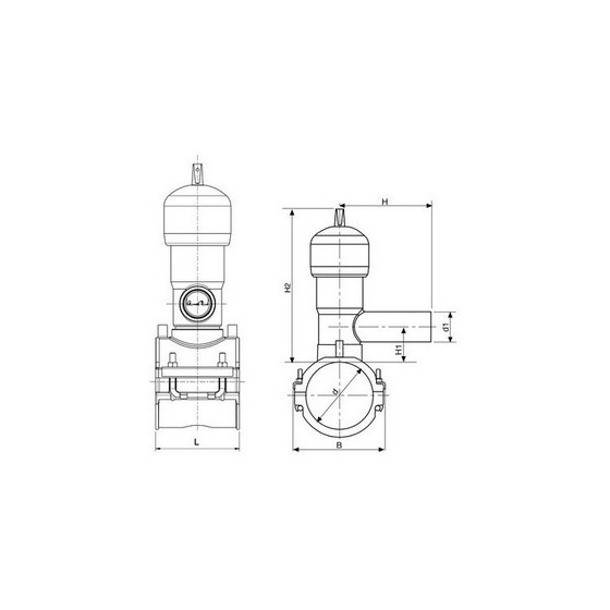 VANNE A/PERFORATEUR 125X50 MM PE100