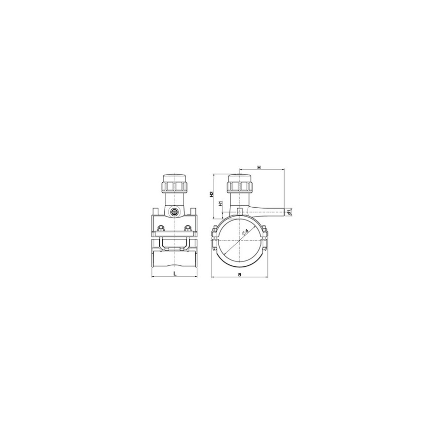 DRUCKANBOHRSCHELLE 140X40 MM PE 100