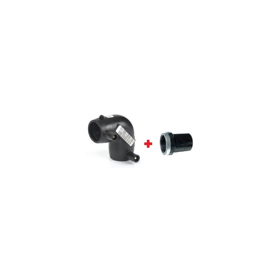 COUDE 90° FILETE PE FEMELLE 63X2"  PE 100