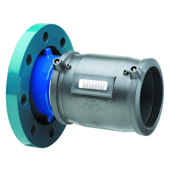 MUFFE MIT FLANSCH PE/GG 125/100