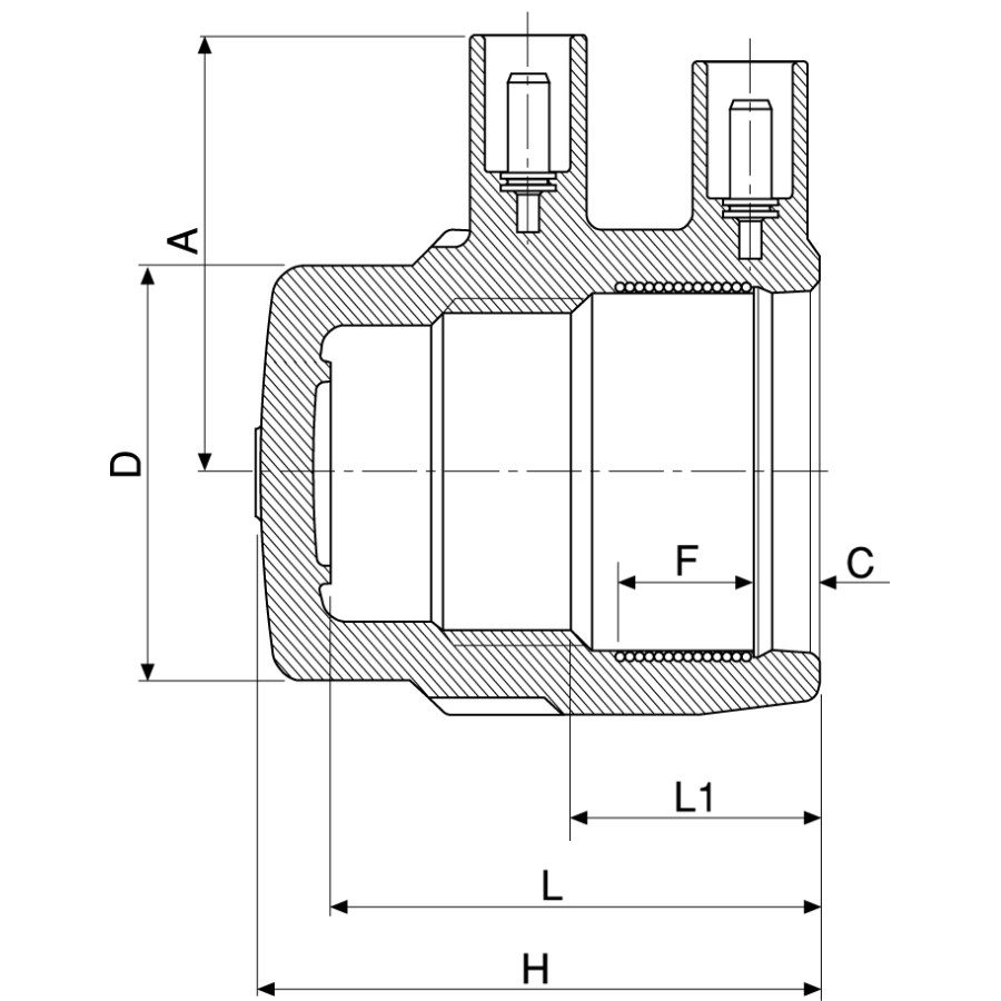 SCHWEISSVERSCHLUSS FÜR 9634 TYP  B 50 MM